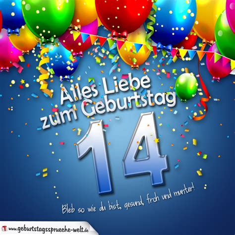 sprüche 14 geburtstag|14 geburtstag muster.